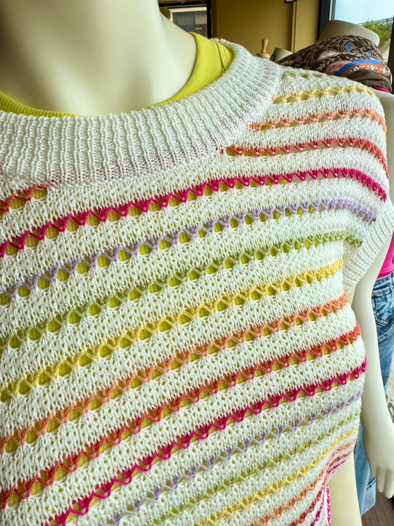 Rainbow Bright Knit Top