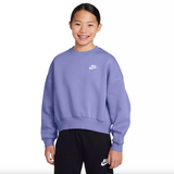 Nike Girls' Club Fleece Boxy Crew Neck Sweater