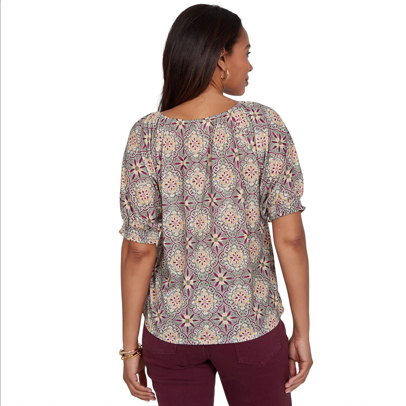 Ruby Rd. Missy Desert Geo Top