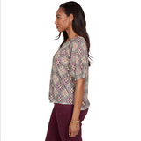 Ruby Rd. Missy Desert Geo Top