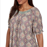 Ruby Rd. Missy Desert Geo Top