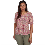 Ruby Rd. Missy Desert Geo Top