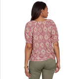 Ruby Rd. Missy Desert Geo Top