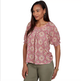 Ruby Rd. Missy Desert Geo Top