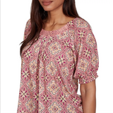 Ruby Rd. Missy Desert Geo Top