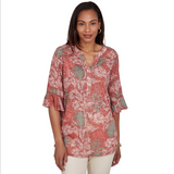 Ruby Rd. Missy Tropic Floral Blouse