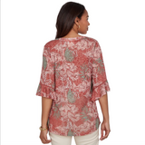 Ruby Rd. Missy Tropic Floral Blouse