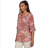 Ruby Rd. Missy Tropic Floral Blouse