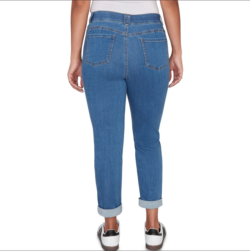 Ruby Rd. Missy Premium Denim Girlfriend Straight Leg Jeans