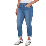 Ruby Rd. Missy Premium Denim Girlfriend Straight Leg Jeans