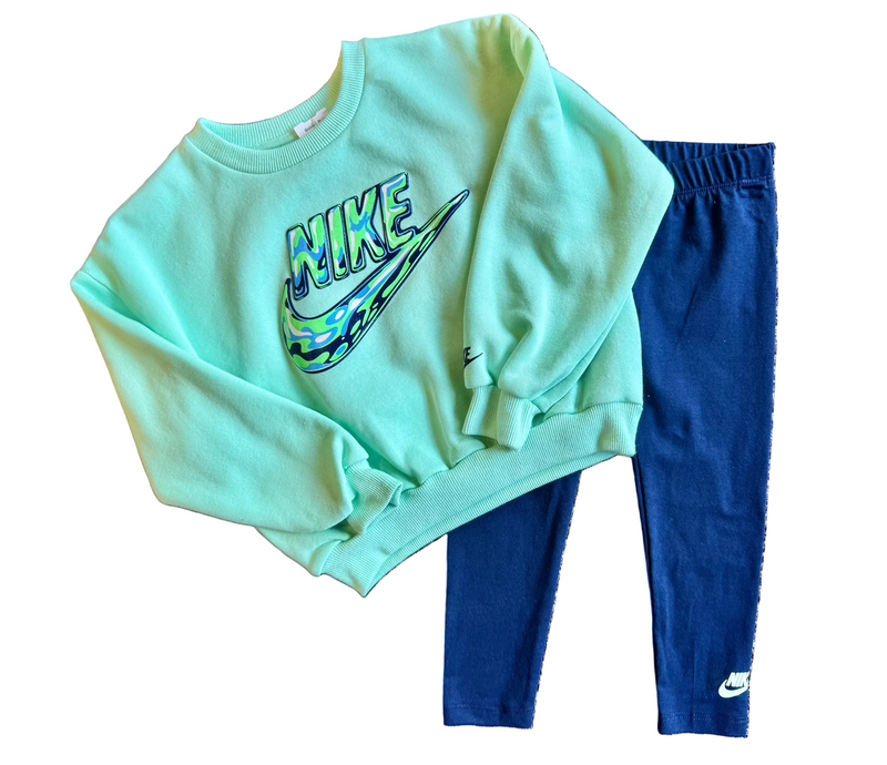 Nike Little Girls' Bubble Crew 2 Piece Set