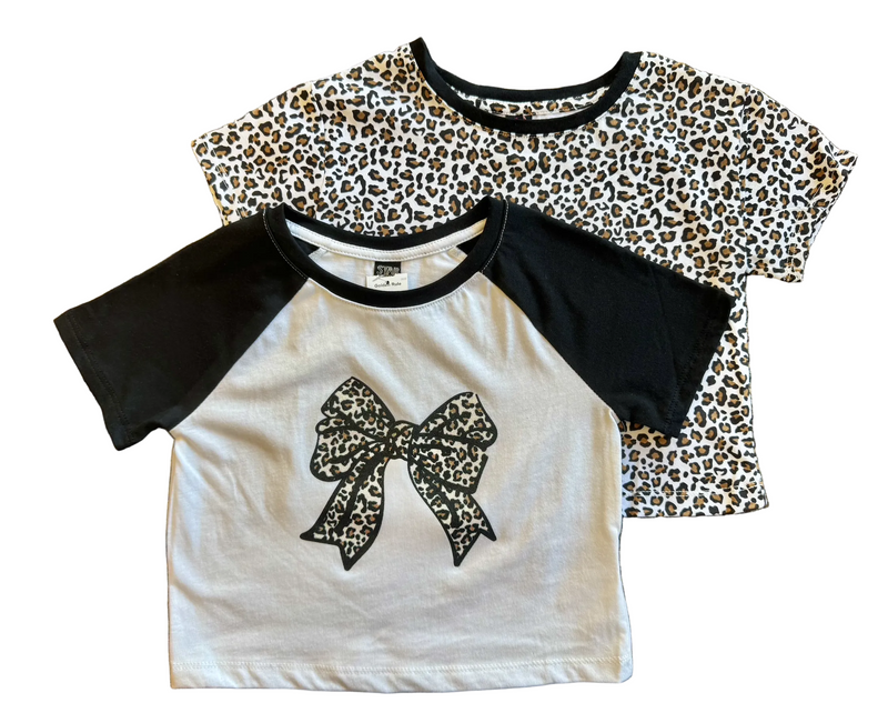 Girls' Leopard Bow Tee 2 Pack