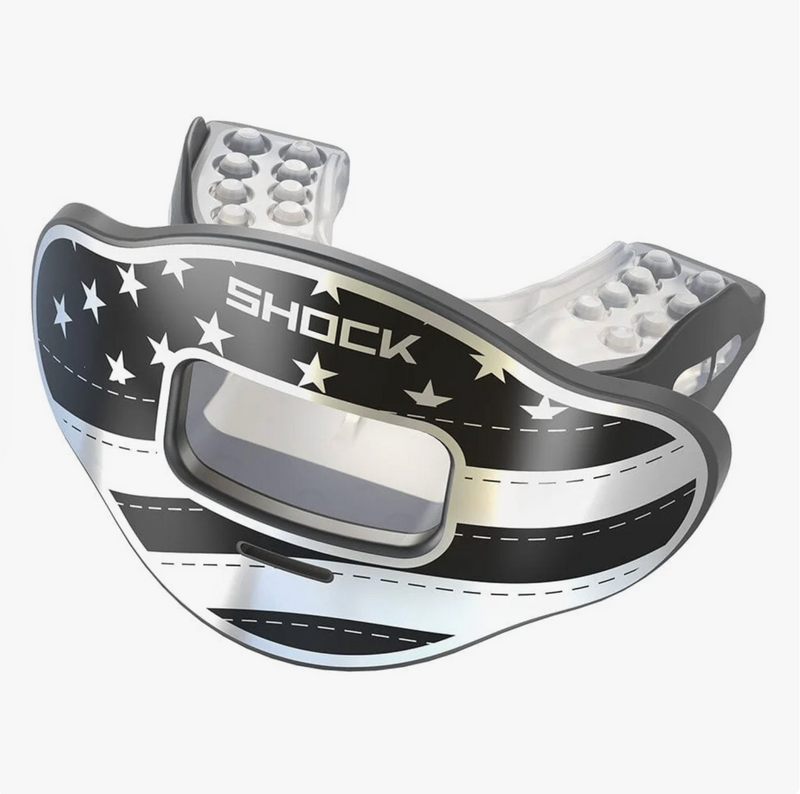 Shock Doctor Chrome Stars & Stripes Max Airflow Football Mouthguard