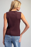 Women's Button Down Ribbed Top