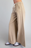 Women's Drawstring Wide Leg Pants