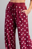 Women's Mineral Washed Polka-dot Pants
