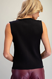 Women's Button Down Ribbed Top