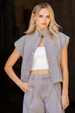 Mineral Washed Cap Sleeve Vest