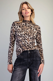 Leopard Mock Neck Top
