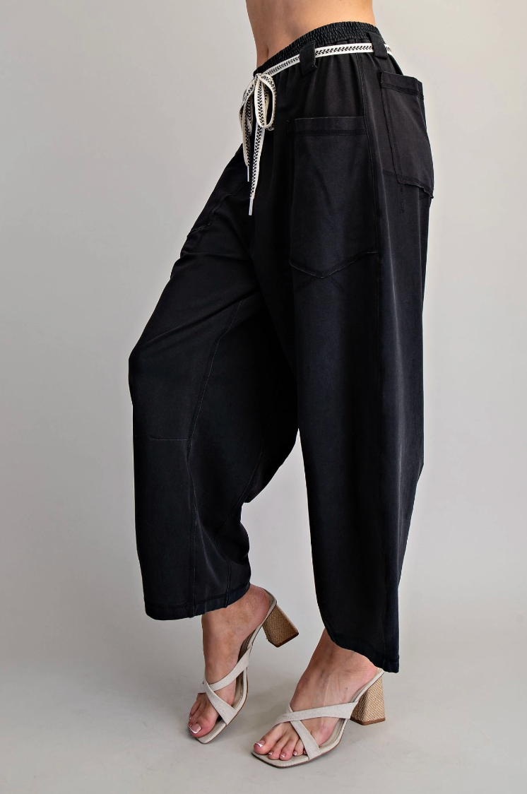 MIneral Washed Tie Pants