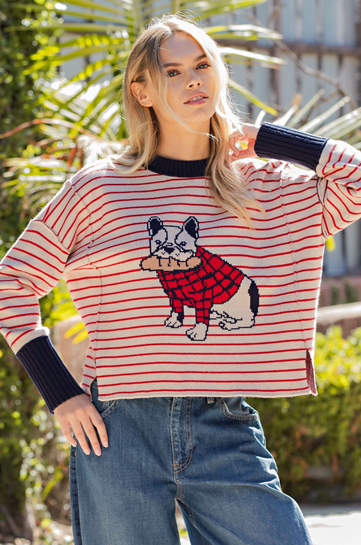 Bulldog Stripe Sweater