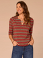 Democracy Cuff Sleeve Split V Top