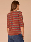 Democracy Cuff Sleeve Split V Top