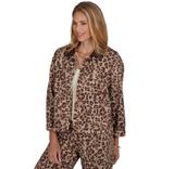 Ruby Rd. Denim Cheetah Jacket