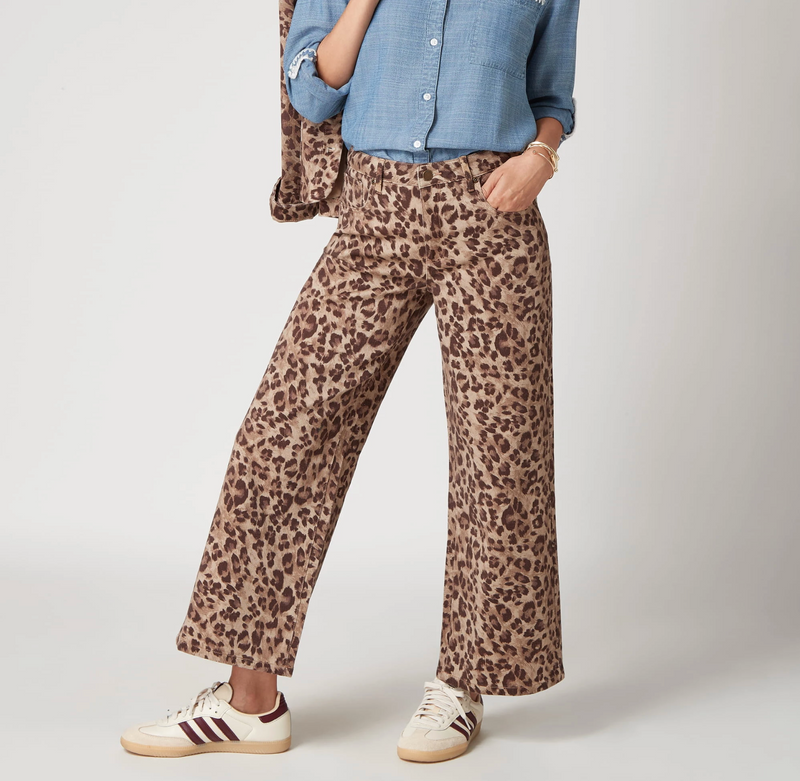 Ruby Rd. Cheetah Print Wide Leg Jean