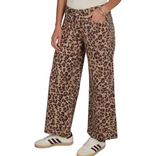 Ruby Rd. Cheetah Print Wide Leg Jean