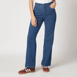 Ruby Rd. Pinstripe Wide Cuff Jeans