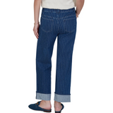 Ruby Rd. Pinstripe Wide Cuff Jeans