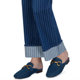 Ruby Rd. Pinstripe Wide Cuff Jeans