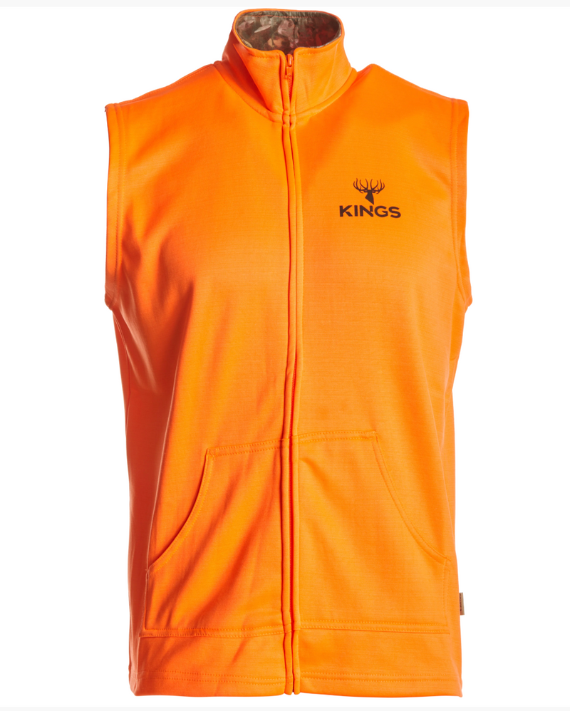 Kings Camo Blaze Orange Hunter Fleece Vest