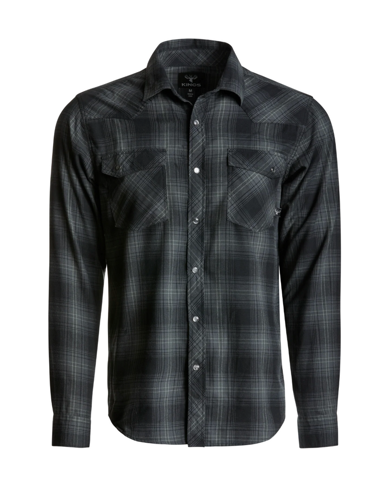 KIngs Camo Western Snap Flannel