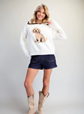 Ladies' Puppy Collar Knitted Sweater