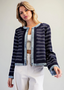 Ladies' Denim Trim Knit Jacket