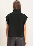 Sleeveless High Neck Sweater Vest