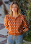 Ladies' Horseshoe Short Sleeve Sweater