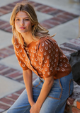 Ladies' Horseshoe Short Sleeve Sweater