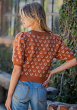 Ladies' Horseshoe Short Sleeve Sweater