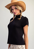 Ladies' Knit Mock Neck Top