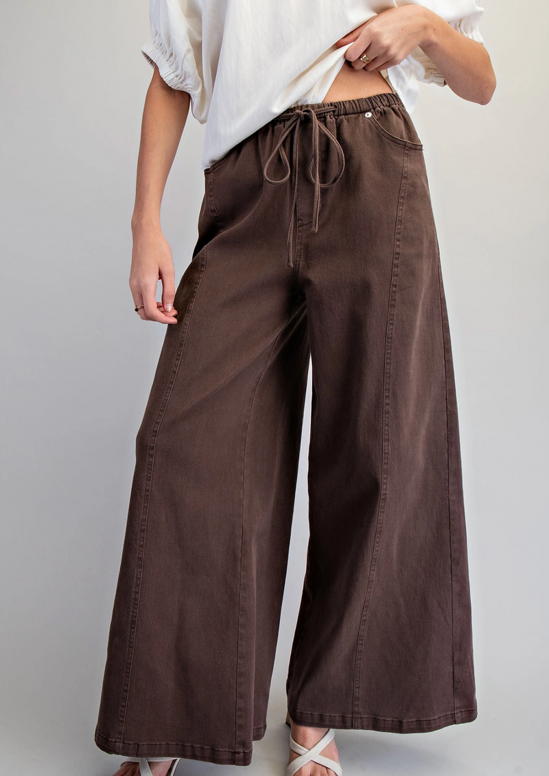 Ladies' Wide Leg Drawstring Pants