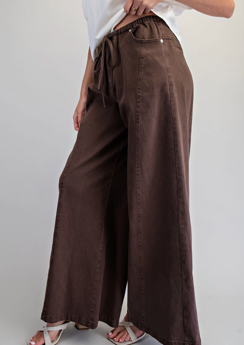 Ladies' Wide Leg Drawstring Pants